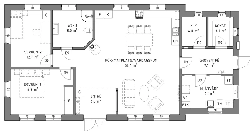 Lanthuset A126 Bottenplan 241017