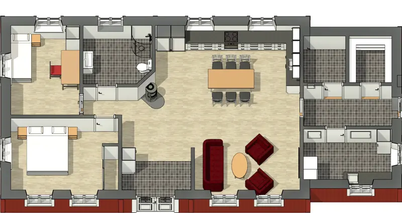 Lanthuset A126 Bottenplan3d 241017